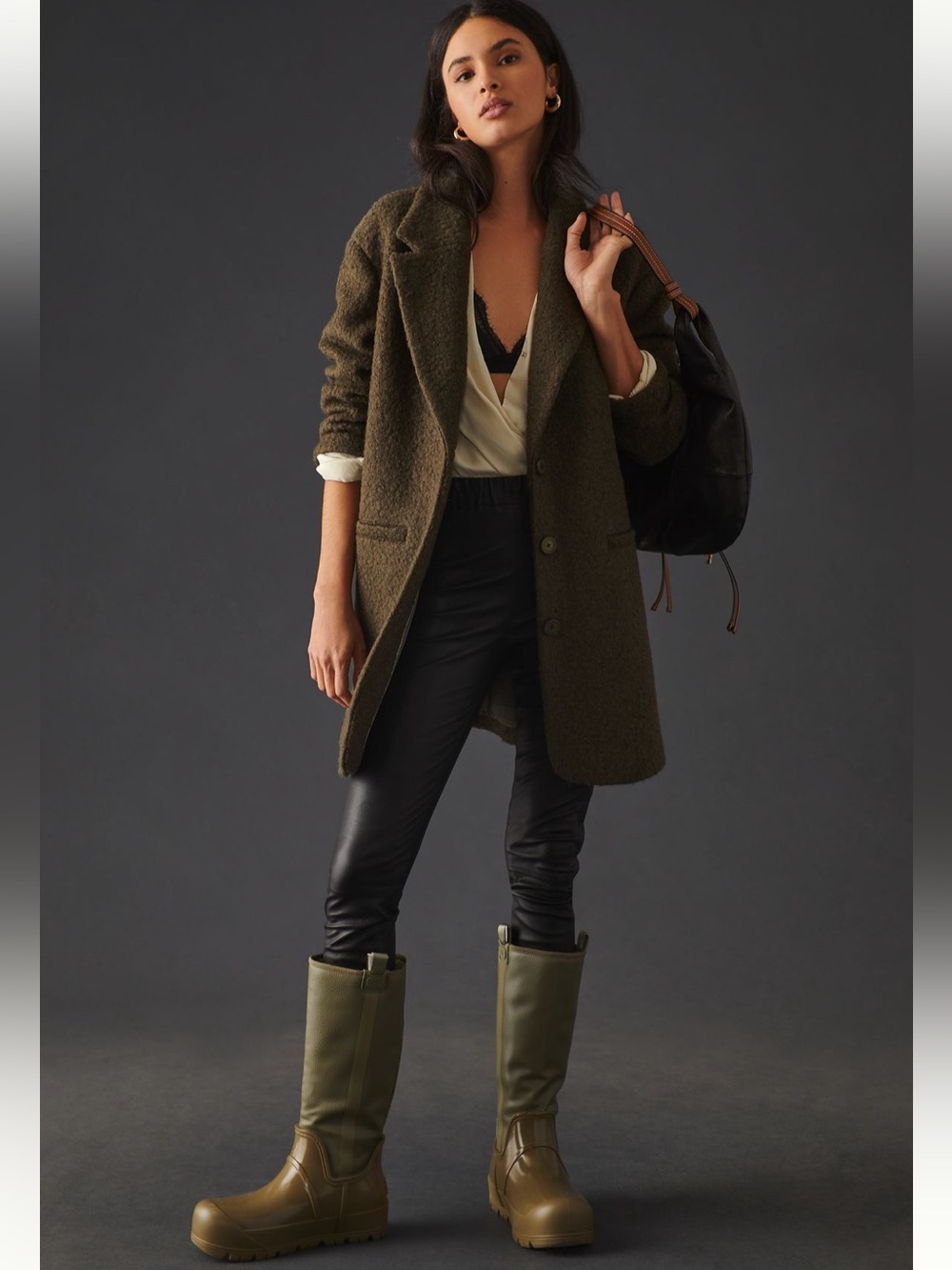 Anthropologie Maeve Oversized Boucle Coat